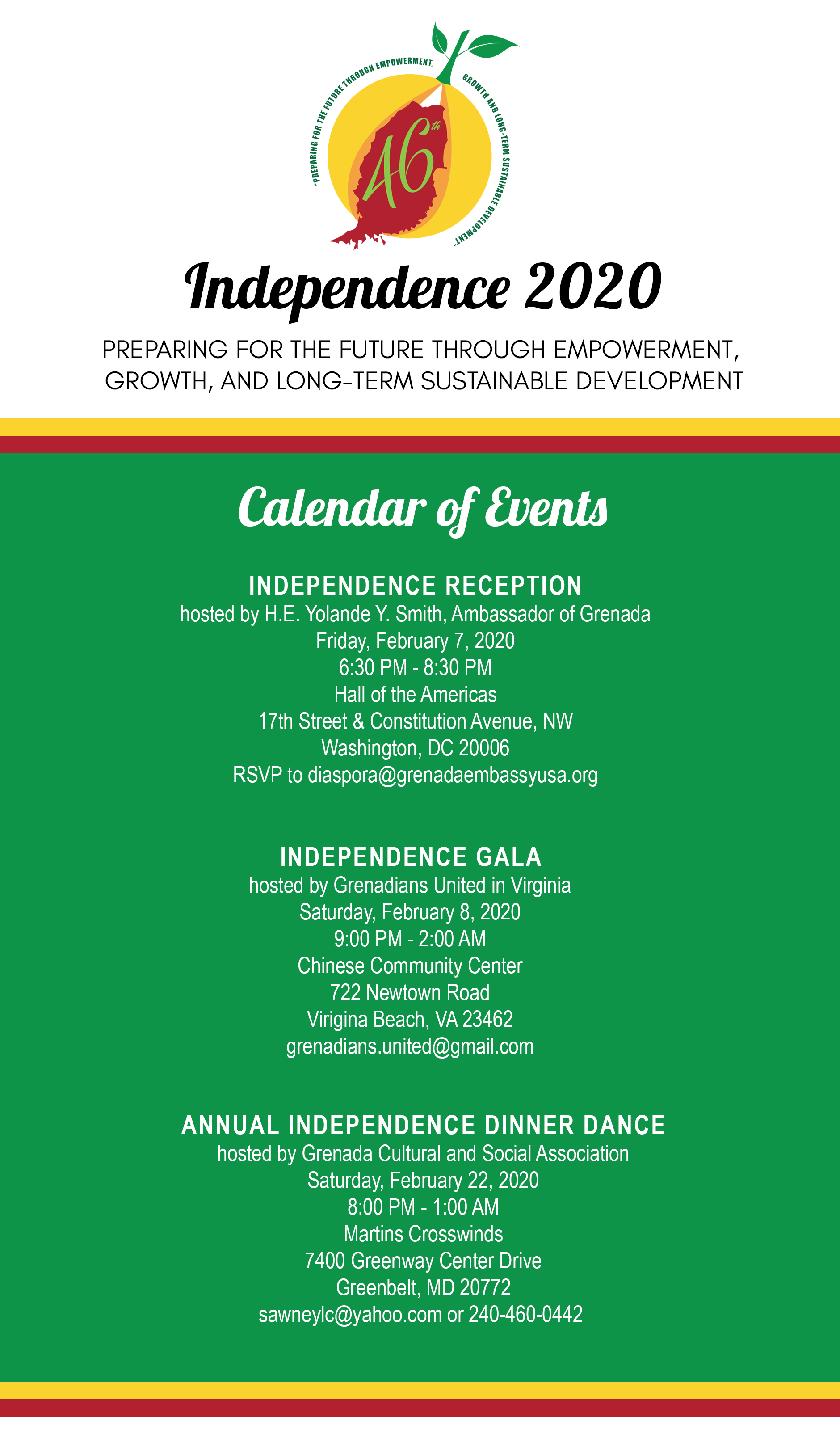 2020 Independence Events in the DMV Embassy of Grenada